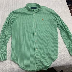 Men’s Polo Ralph Lauren Green Striped Button Down